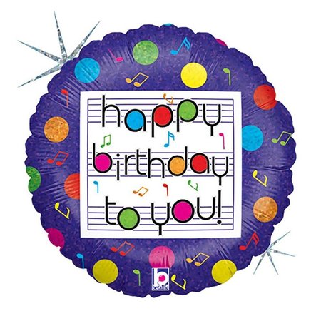LOONBALLOON Music Balloons, 18 Inch Music RECORD BIRTHDAY 2 pcs LOON-LAB-36703-B-U